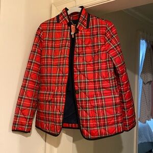 J.Crew plaid puffer blazer